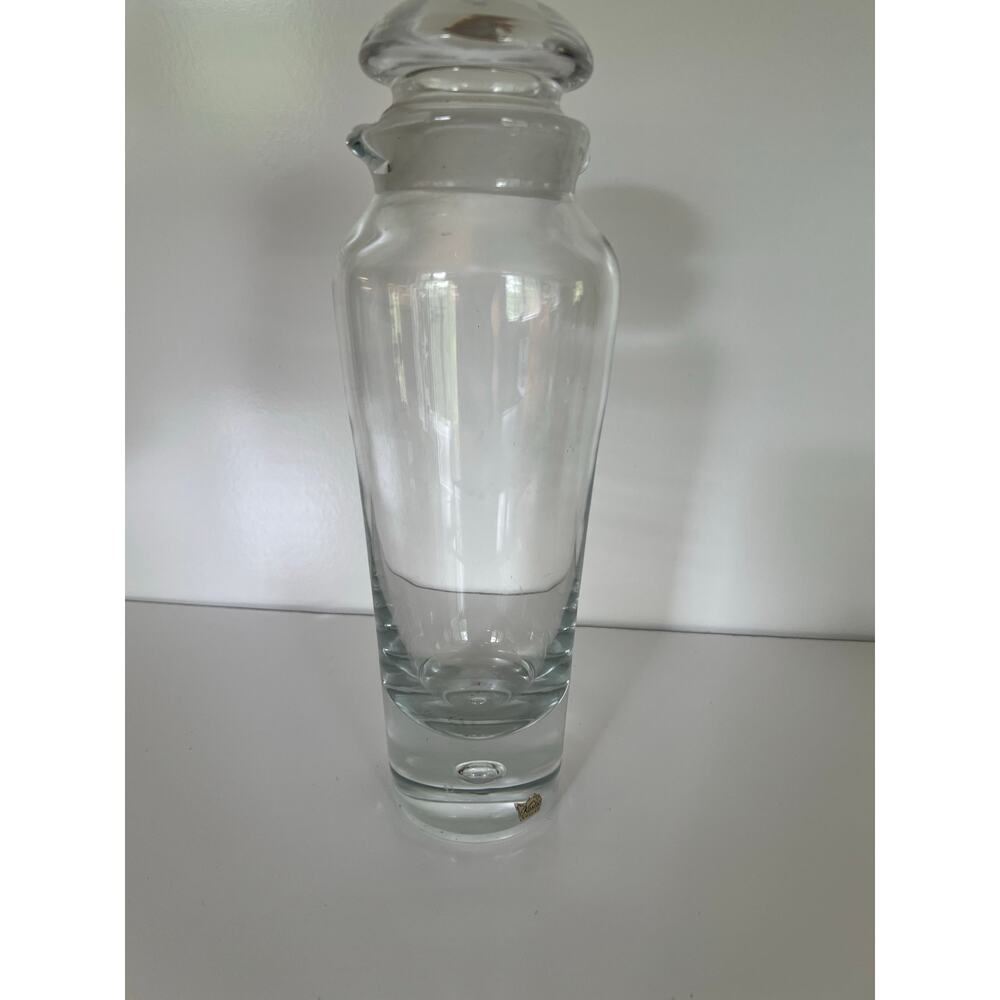 Kosta Boda Sweden Tall Crystal Decanter Art Collectible JL
